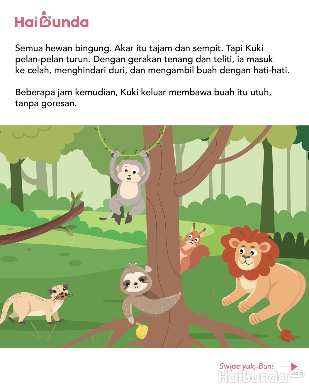 Cerita Fabel: Kuki Si Kukang