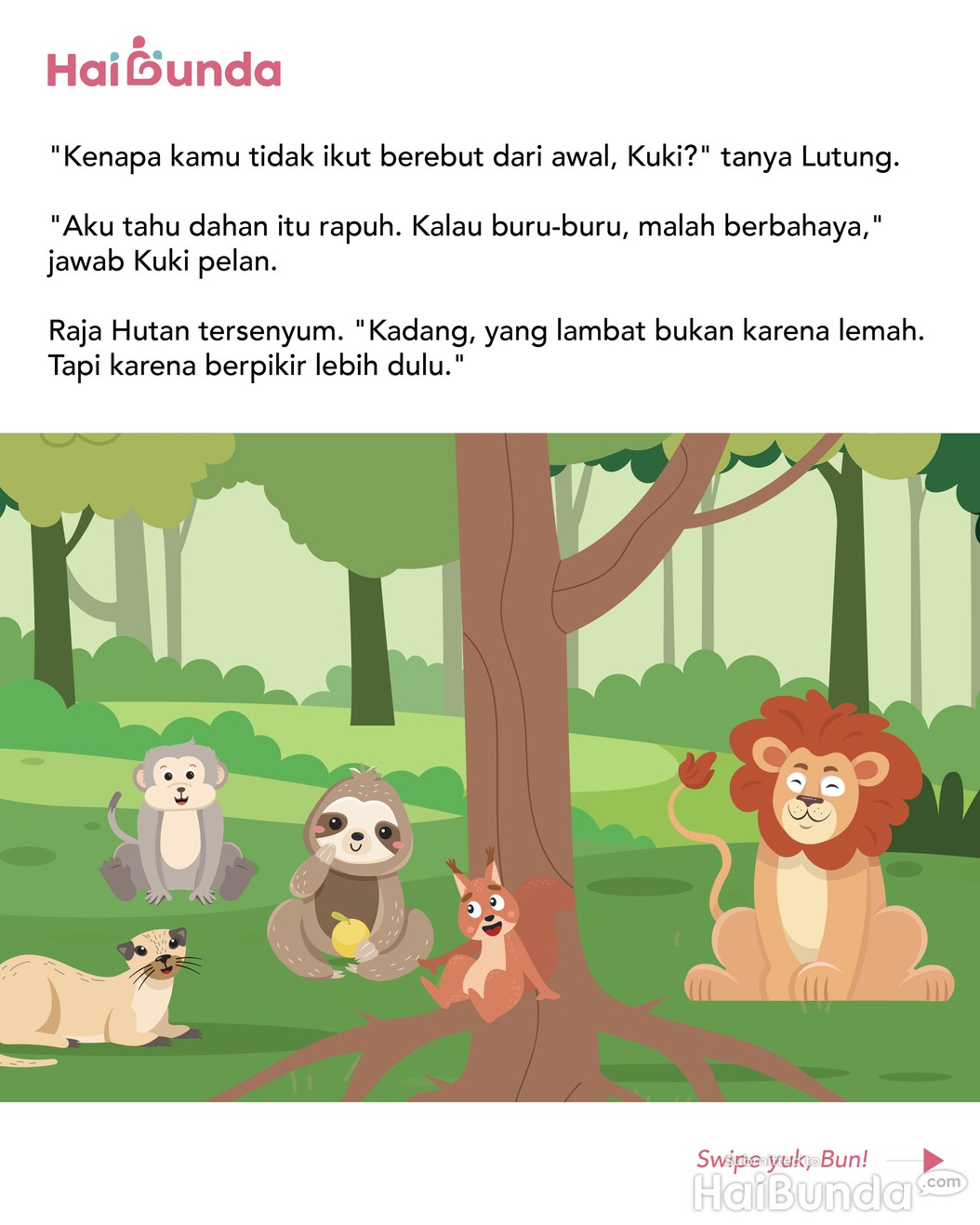 Cerita Fabel: Kuki Si Kukang