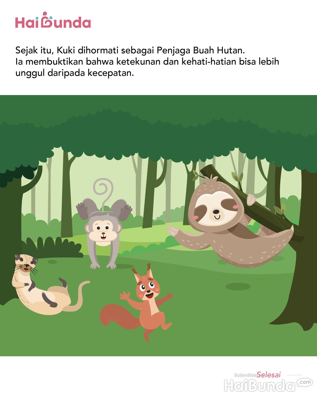 Cerita Fabel: Kuki Si Kukang