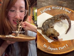 Ngeri! Konten Kreator Jepang Berani Makan Tokek Goreng Utuh