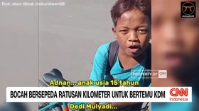 VIDEO: Bocah Bersepeda Ratusan Kilometer Untuk Bertemu KDM