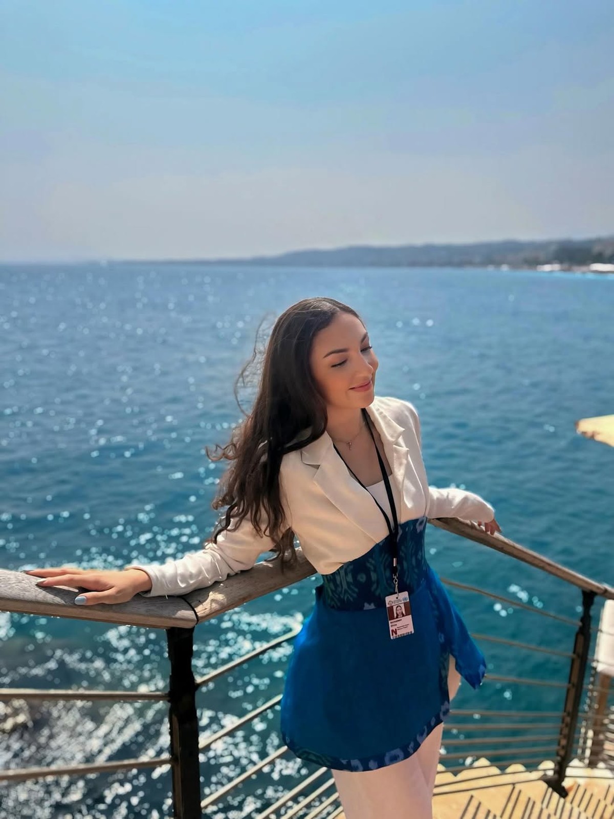 Potret Ghina Raihanah Ikuti Konferensi PBB di Prancis