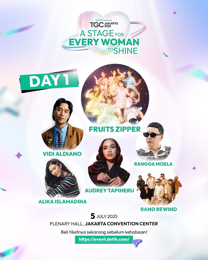 Line up penampil hari pertama “KAO presents TGC Jakarta 2025”