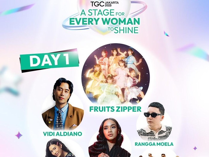 Line up penampil hari pertama “KAO presents TGC Jakarta 2025”