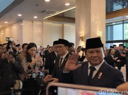 Prabowo Hadiri Pengukuhan Hakim di Gedung MA