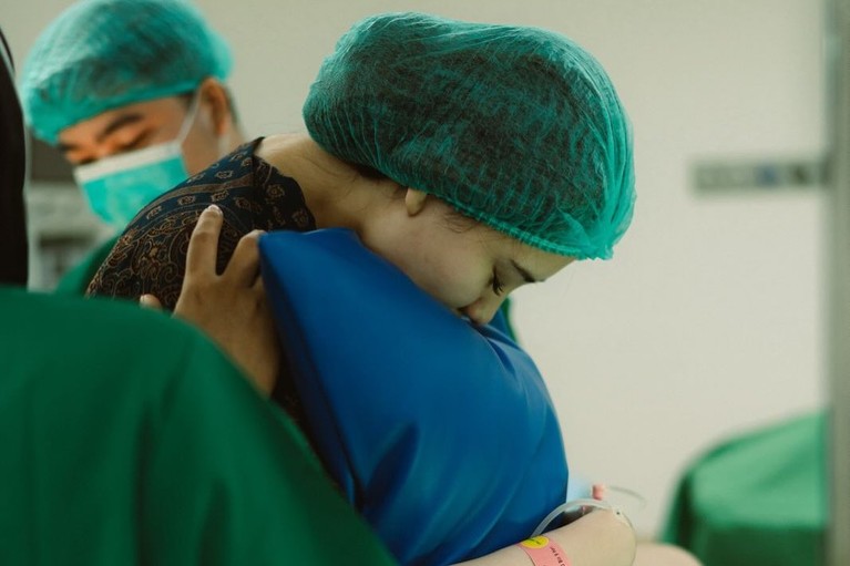 Aaliyah Massaid melahirkan anak pertama Aaliyah Massaid melahirkan anak pertama