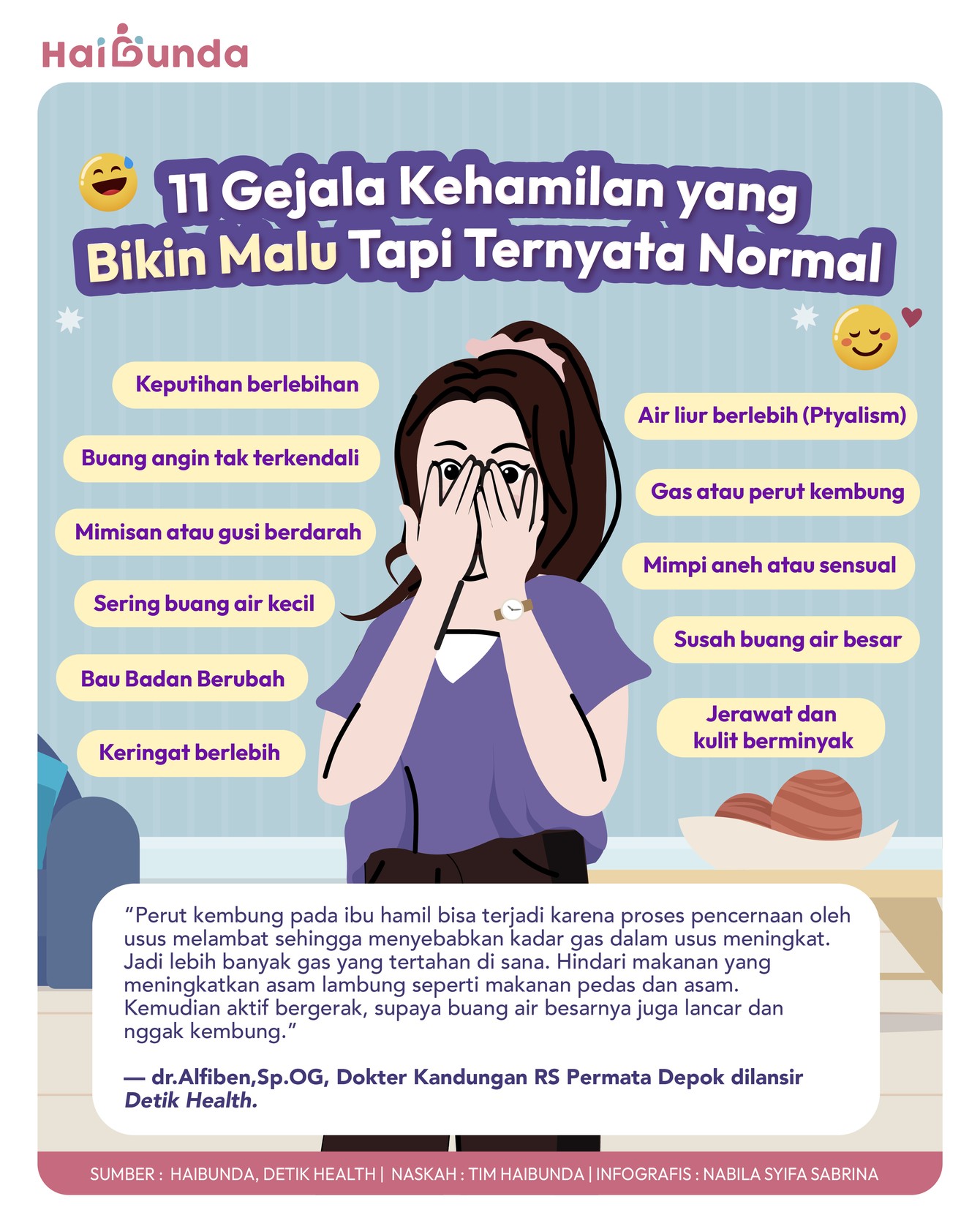 Infografis Gejala Kehamilan