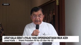 VIDEO: Jusuf Kalla Sebut 4 Pulau Yang Dipersengketakan Milik Aceh