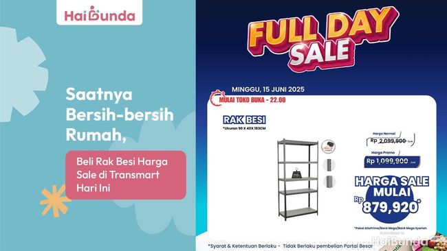 Saatnya Bersih-bersih Rumah, Beli Rak Besi Harga Sale di Transmart Hari Ini