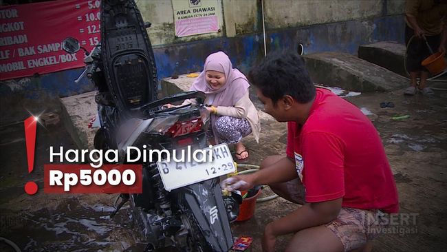 Viral Tempat Cuci Kendaraan Murah, Ternyata Dilakukan Sendiri