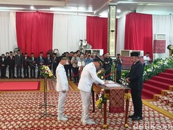 Joncik Muhammad-Arifai Dilantik Jadi Bupati dan Wakil Bupati Empat Lawang