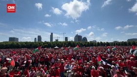 VIDEO: Ratusan Ribu Orang di Eropa Turun ke Jalan Aksi Bela Palestina