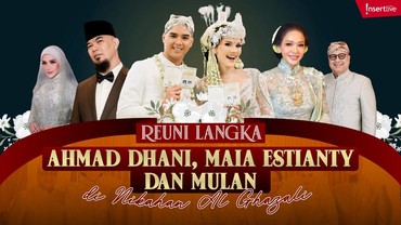Reuni Langka Ahmad Dhani, Maia Estianty dan Mulan di Nikahan Al Ghazali