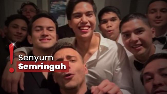 Momen El Rumi Rangkul Akrab Rizky Nazar di Nikahan Al Ghazali