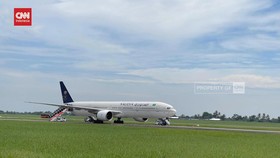 VIDEO:Ancaman BOM, Pesawat Saudi Airline Mendarat Darurat di Kualanamu