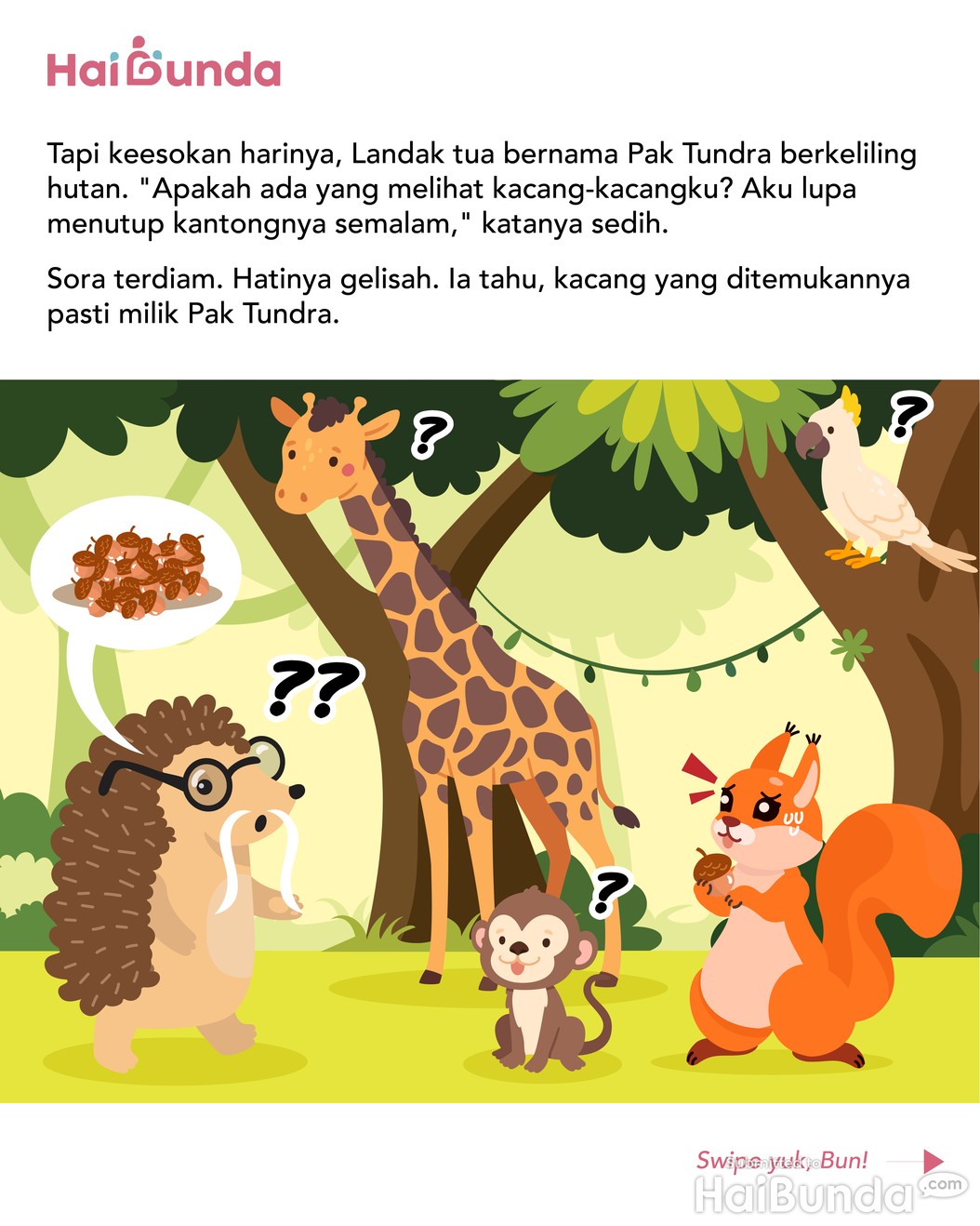 Cerita Fabel&colon; Tupai Sora dan Kacang yang Ditukar
