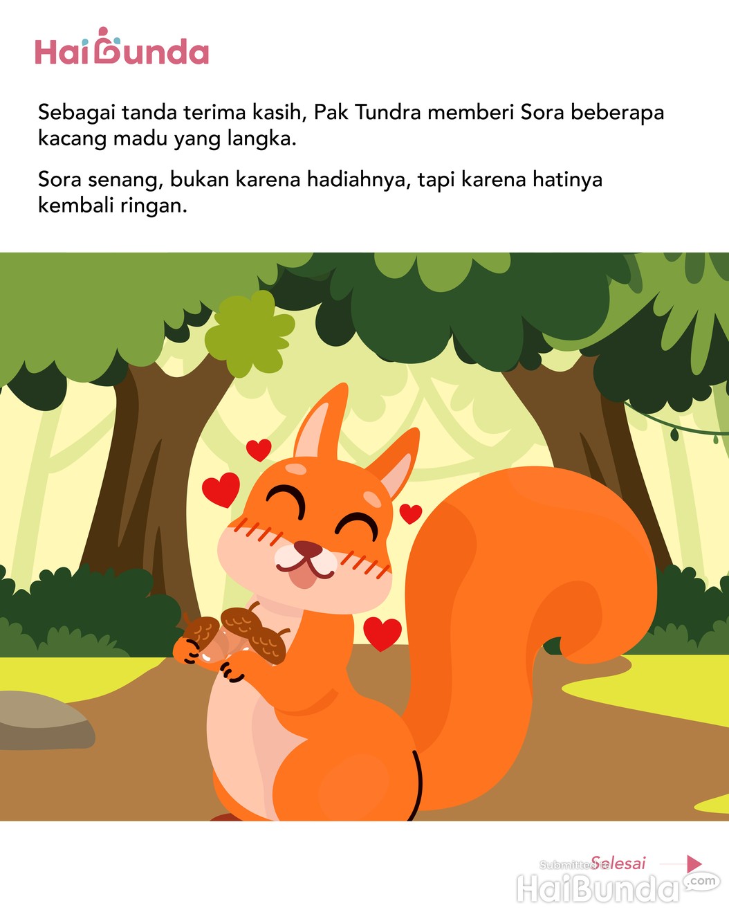 Cerita Fabel&colon; Tupai Sora dan Kacang yang Ditukar