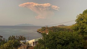 Lewotobi Laki Masih Status Awas, Erupsi dengan Semburan Abu 2 Km