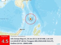 Gempa Bumi M 4,5 Guncang Melonguane Kepulauan Talaud