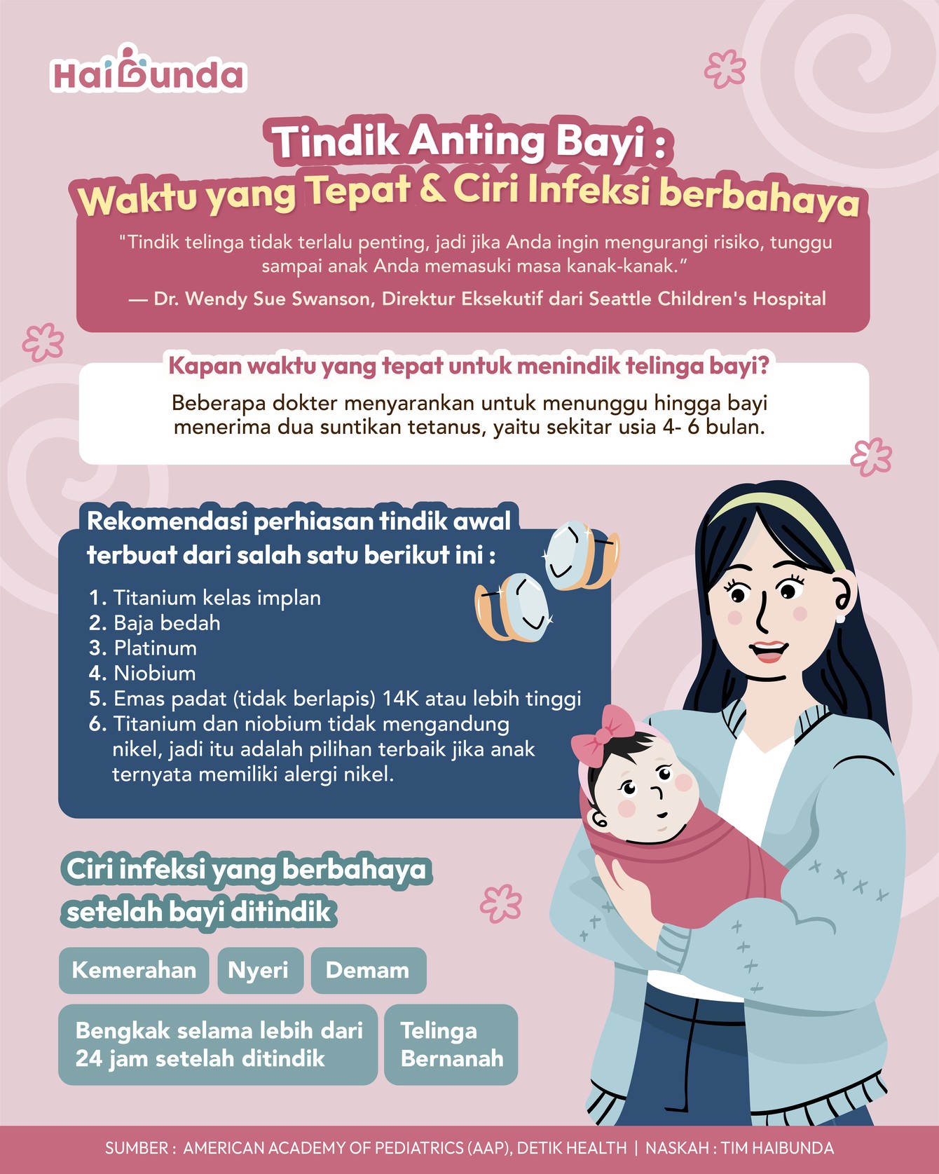 Tindik telinga bayi Tindik telinga bayi