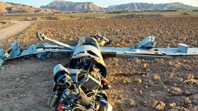 FOTO: Penampakan Drone Hermes 900 Israel Hancur Ditembak Jatuh Iran
