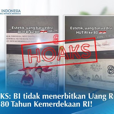 Uang Rp80 Ribu Bergambar Soekarno Viral di Medsos, BI: Hoaks