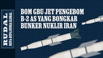RUDAL: Ini Bom GBU Jet Pengebom B-2 AS yang Bongkar Bunker Nuklir Iran