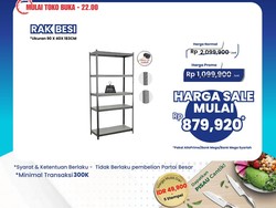 Buruan ke Transmart Full Day Sale, Rak Besi Dapat Diskon Rp 1 Jutaan