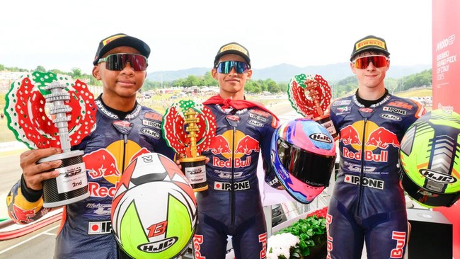Pembalap Malaysia, Hakim Danish, tidak kecewa setelah kalah dramatis dari Veda Ega Pratama di Race 2 Red Bull Rookies Cup 2025 Mugello.