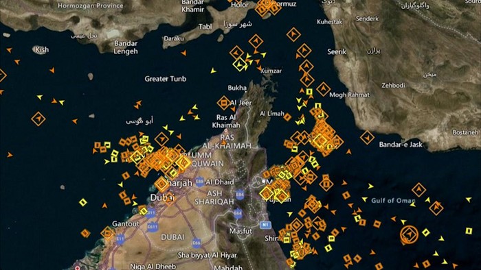 Citra Satelit Kapal-kapal Tanker di Selat Hormuz
