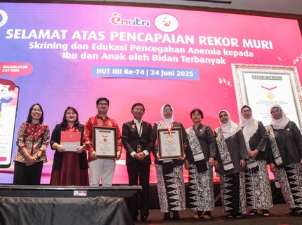 Pecahkan Rekor MURI, IBI Libatkan Ribuan Bidan untuk Skrining dan Edukasi Pencegahan Anemia Ibu & Anak