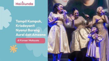 Tampil Kompak, Krisdayanti Nyanyi Bareng Aurel dan Ameena di Konser Malaysia