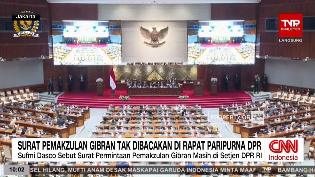 VIDEO: Surat Pemakzulan Gibran Tak Dibacakan di Rapat Paripurna DPR