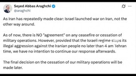 VIDEO: Menlu Iran Bantah Trump Soal Gencatan Senjata Dengan Israel
