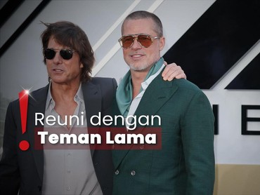 img-title Momen Tom Cruise dan Brad Pitt Reuni di Gala Premier 'F1'