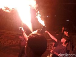 Nyala Obor di Malam Tahun Baru Islam di Kota Tasikmalaya