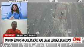VIDEO:Jatuh di Gunung Rinjani, Pendaki Asal Brazil Berhasil Dievakuasi
