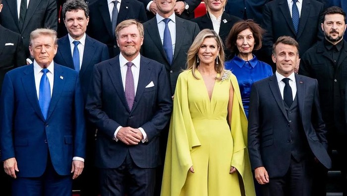 img-title Jumpsuit Lime-Green Ratu Maxima Curi Spotlight di NATO Summit