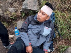Giliran Turis Malaysia yang Jatuh di Gunung Rinjani, Kepala Diperban