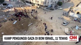 VIDEO: Kamp Pengungsi Gaza di Bom Israel, 11 Tewas