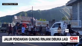 VIDEO: Jalur Pendakian Gunung Rinjani Dibuka Lagi