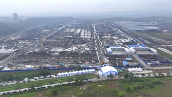 FOTO: Penampakan Proyek Industri Baterai EV Terintegrasi di Karawang