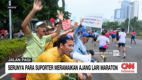 VIDEO: Serunya Suporter Meriahkan Ajang Jakarta Internasional Maraton