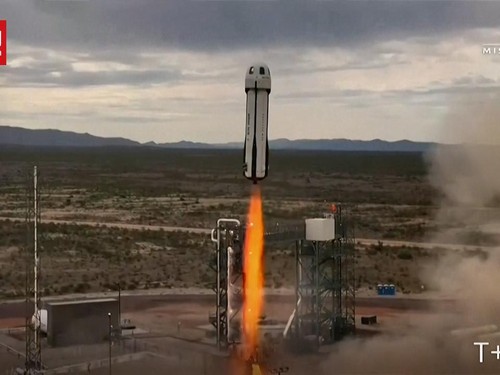 VIDEO: Roket Blue Origin Angkut 6 Orang ke Garis Karman 