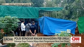 VIDEO: Polisi Bongkar Makam Mahasiswa Unila Terkait Dugaan Kekerasan