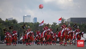 FOTO: Meriah Upacara HUT ke-79 Bhayangkara di Monas