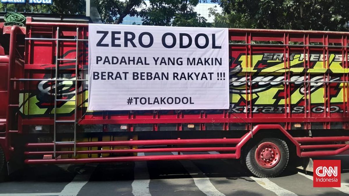15 Ribu Kendaraan Diklaim Ikut Mogok Nasional Demo Zero ODOL Hari Ini
