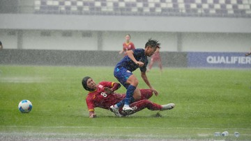 Liputan Olahraga CNN Sport : Hujan Deras dan Petir, Laga Taiwan vs Kirgistan Sempat Dihentikan