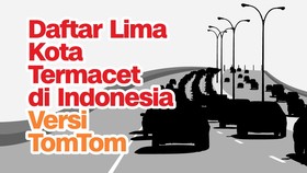 INFOGRAFIS: Lima Kota Termacet di Indonesia Versi TomTom