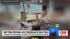 VIDEO: KMP Tunu Pratama Jaya Angkut 65 Orang Tenggelam di Selat Bali